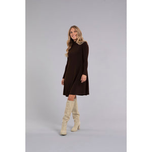 Turtle Neck Trapeze Dress, Long Sleeve 28129-3