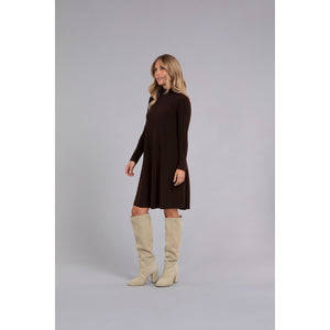 Turtle Neck Trapeze Dress, Long Sleeve 28129-3