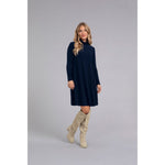 Load image into Gallery viewer, Turtle Neck Trapeze Dress, Long Sleeve 28129-3
