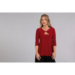 Load image into Gallery viewer, Twist Top, 3/4 Sleeve 22290-2
