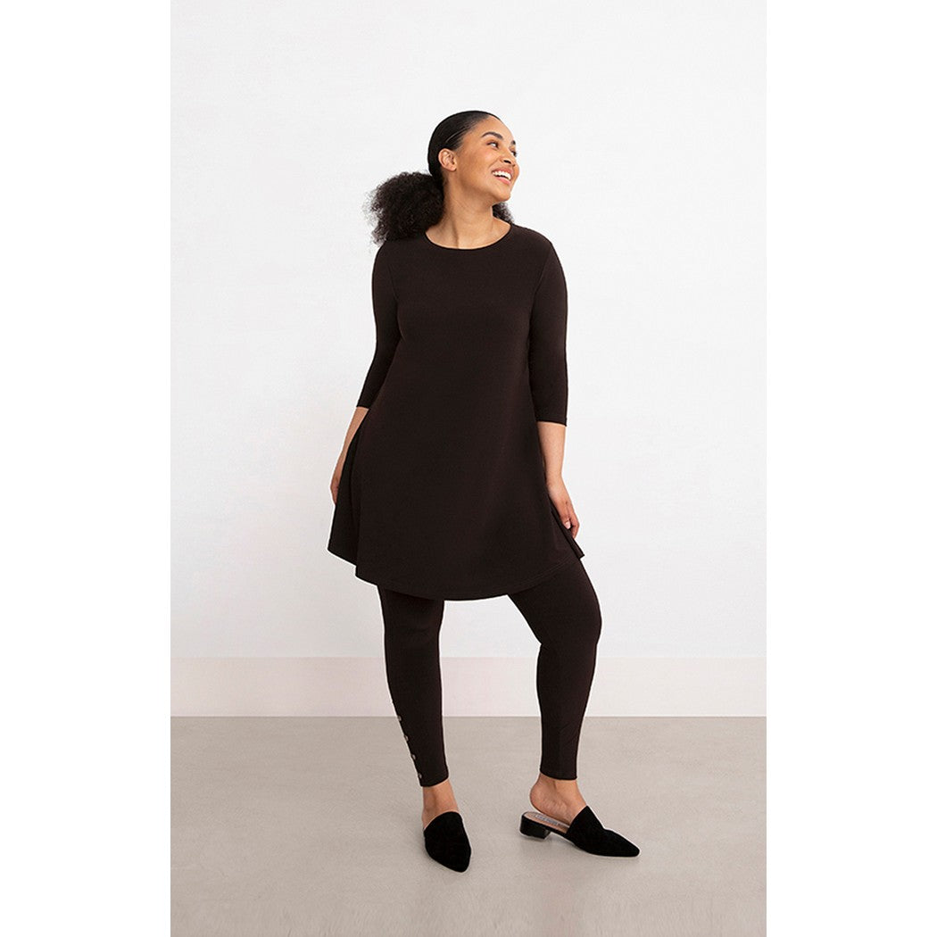 Trapeze Tunic, 3/4 Sleeve Top 23155-2