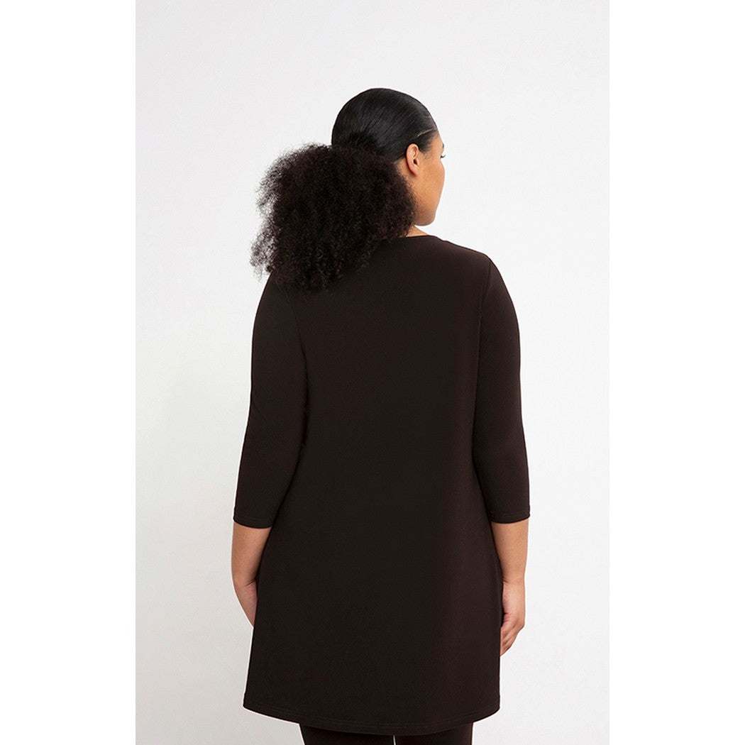 Trapeze Tunic, 3/4 Sleeve Top 23155-2