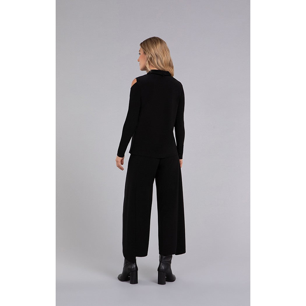 Turtle Neck Cut Out Shoulder Top, Long Sleeve 22277-3