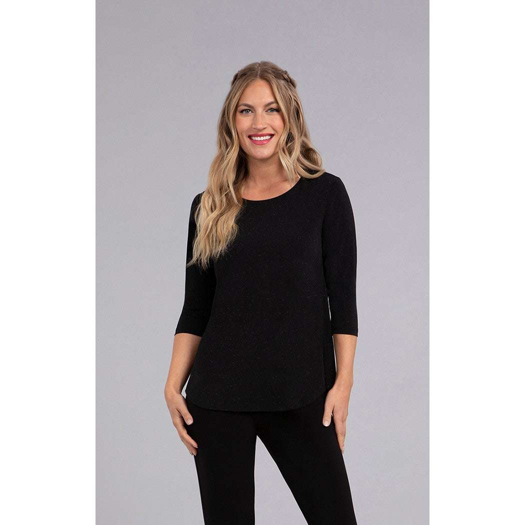 Go to Classic T-Relax 3/4 Sleeve Sparkle Top 22110RSJ-2