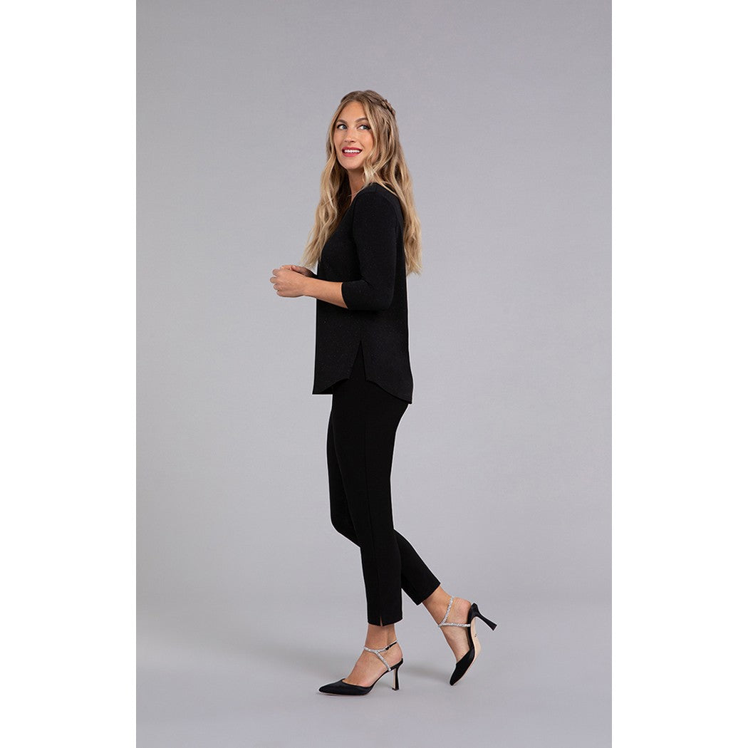 Side Twist Top, 3/4 Sleeve, Sparkle Top 22293SJ-2