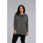 Load image into Gallery viewer, Bamboo Cotton Nu Cinch Cowl Tunic, Long Sleeve Top BT4301-3
