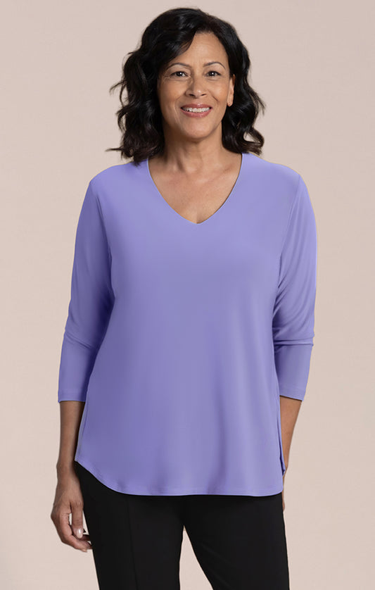 Go To Soft V-Neck Top, 3/4 Slv 22410-2 SS26