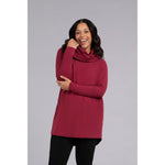 Load image into Gallery viewer, Bamboo Cotton Nu Cinch Cowl Tunic, Long Sleeve Top BT4301-3
