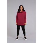 Load image into Gallery viewer, Bamboo Cotton Nu Cinch Cowl Tunic, Long Sleeve Top BT4301-3
