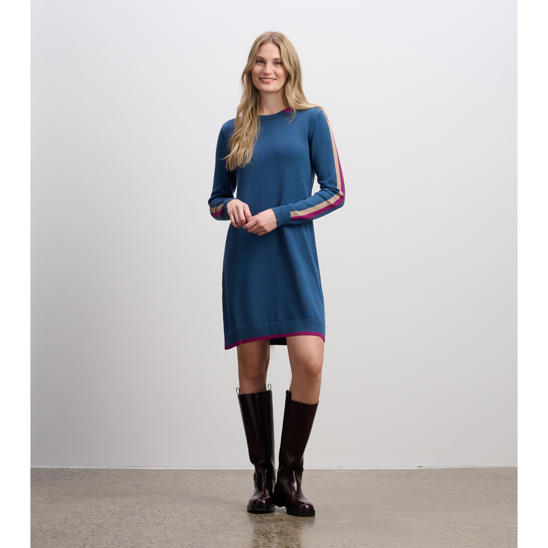 Contrast Trim Sweater Dress DBL1861