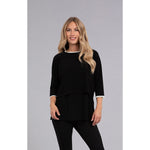 Load image into Gallery viewer, Tipped Go To Cropped T, 3/4 Sleeve Top 22265CB-2
