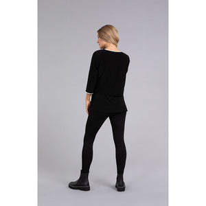 Tipped Go To Cropped T, 3/4 Sleeve Top 22265CB-2