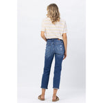 Load image into Gallery viewer, Tiffany Rainbow Embroidery Crop Straight Denim 88438

