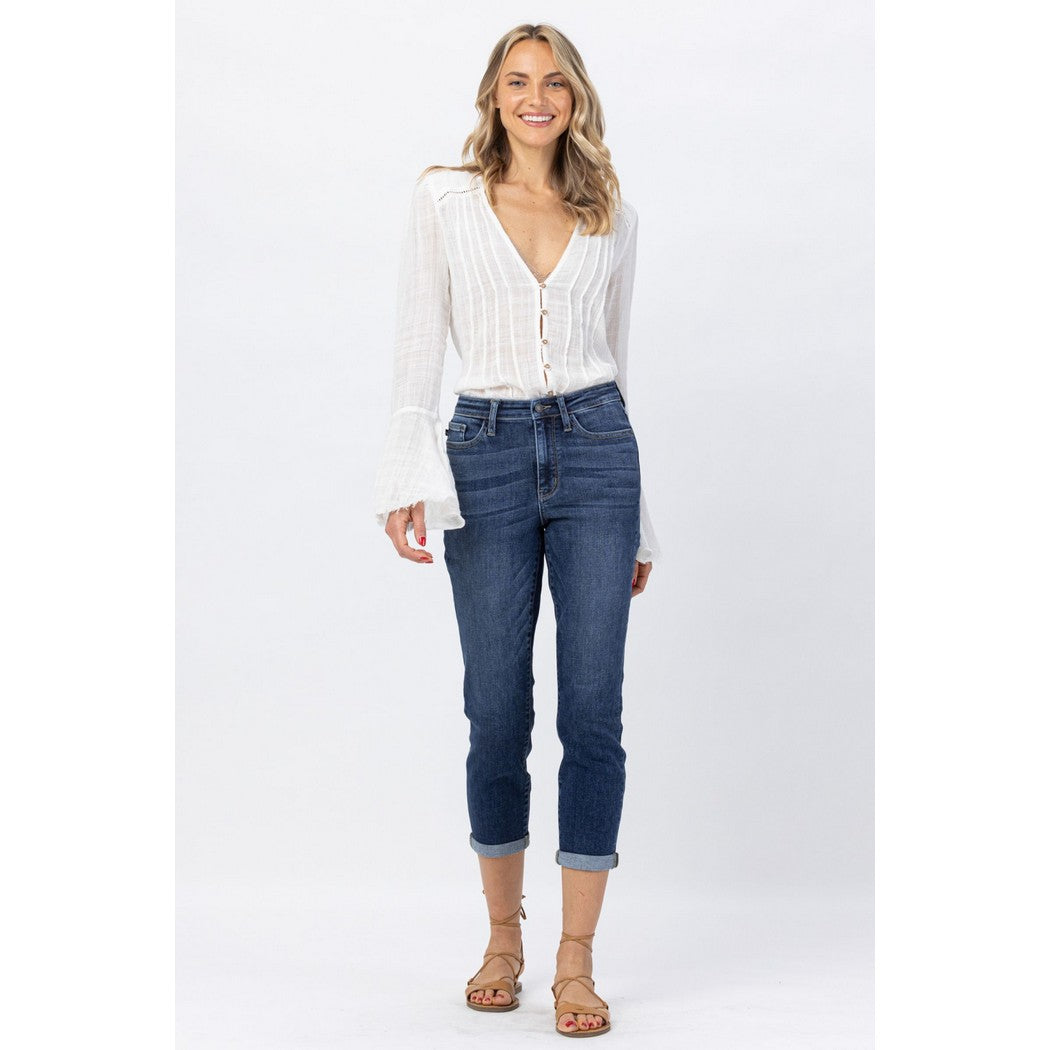 Cuff Cropped Pedal Pusher Denim 82390REG