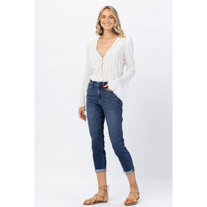 Cuff Cropped Pedal Pusher Denim 82390REG