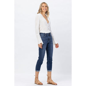 Cuff Cropped Pedal Pusher Denim 82390REG