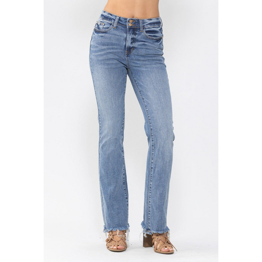 High Waist Double Button Bootcut Denim 88140REG