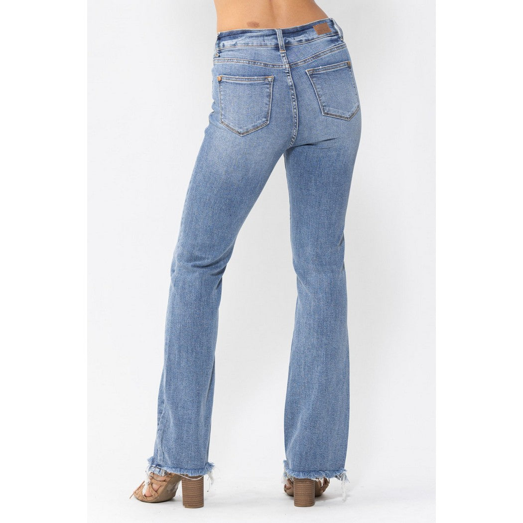 High Waist Double Button Bootcut Denim 88140REG