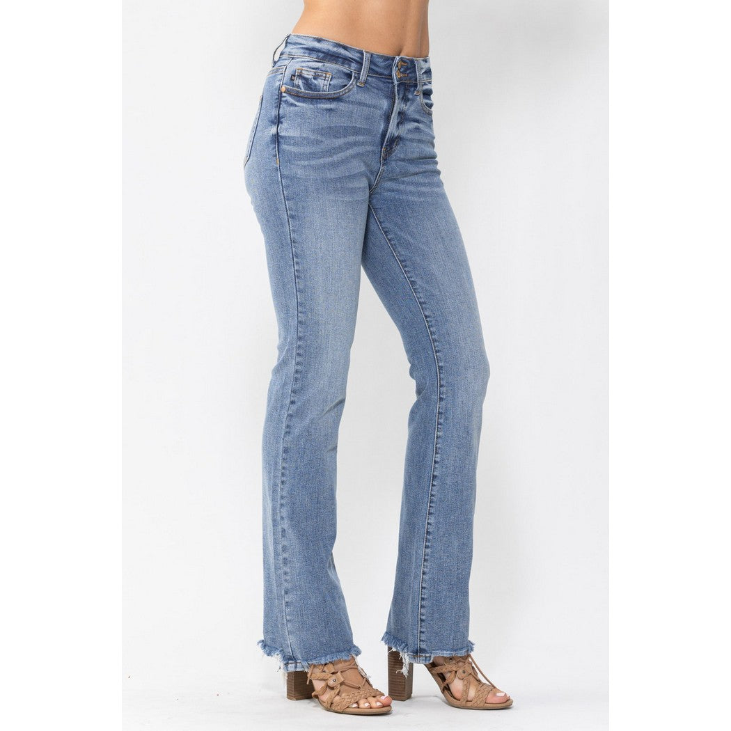 High Waist Double Button Bootcut Denim 88140REG