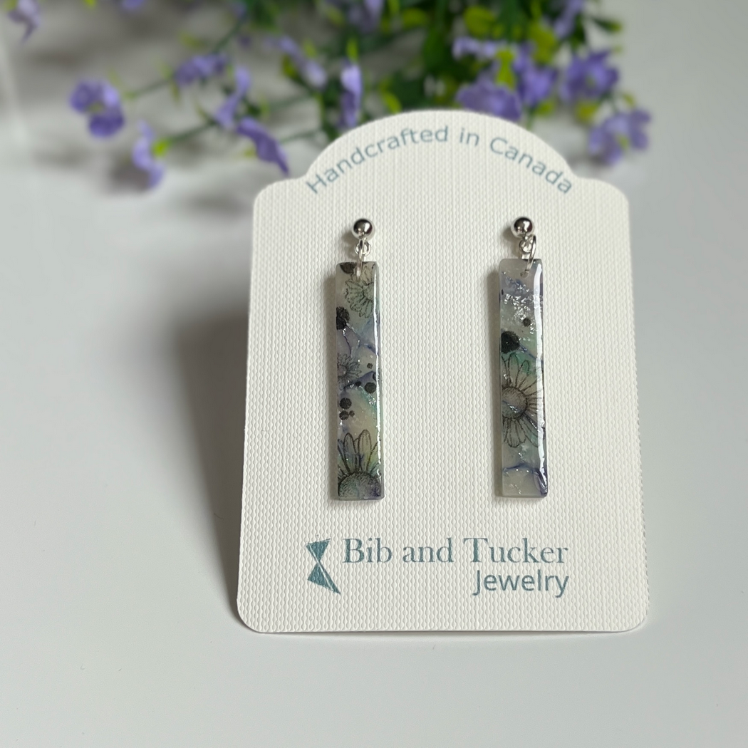 Floral Translucent Matchstick Earrings Jewelry 234107 BTJE