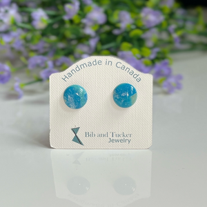 Faux Marble Circle Earrings Jewelry 234109 BTJE
