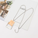 Load image into Gallery viewer, Geometric Square Necklace Jewelry 231654 BTJE
