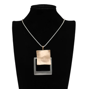 Geometric Square Necklace Jewelry 231654 BTJE