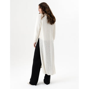 Slub Yarn Long Cardi R68424296