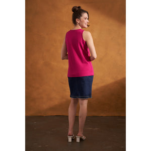 Sleeveless Boatneck T-Shirt R764620C Top
