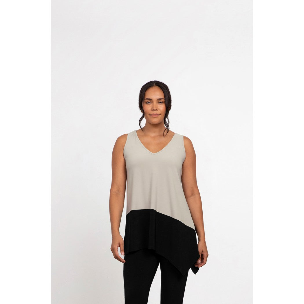 Colour Block Reversible Angle Tank Top 21197CB
