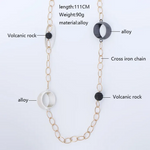 Load image into Gallery viewer, Irregular Oval Necklace Jewelry 231609 BTJE
