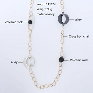 Irregular Oval Necklace Jewelry 231609 BTJE