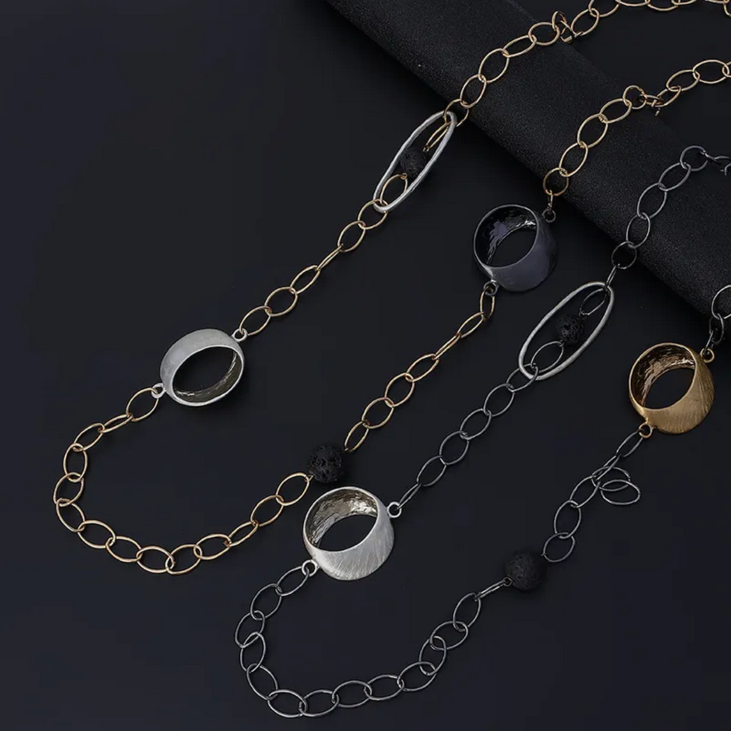 Irregular Oval Necklace Jewelry 231609 BTJE