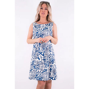 Sleeveless Floral Dress 3402