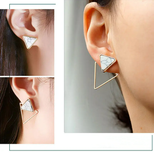 Triangle Convertible Acrylic Drop Earrings Jewelry 232151 BTJE
