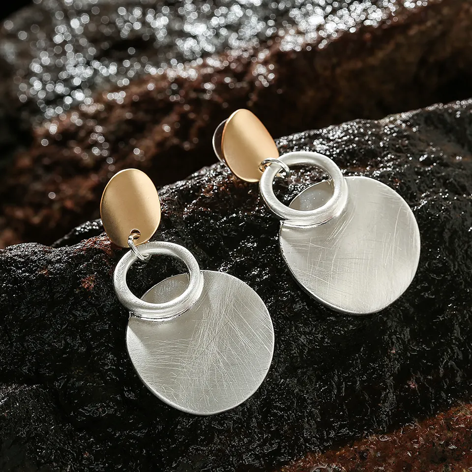 Brushed Dangle Earrings Jewelry 231012 BTJE