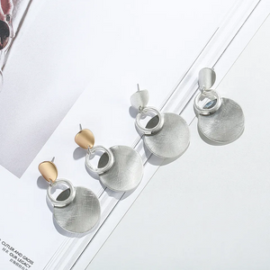 Brushed Dangle Earrings Jewelry 231012 BTJE