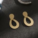 Load image into Gallery viewer, Textured Earrings Jewelry 231108 BTJE
