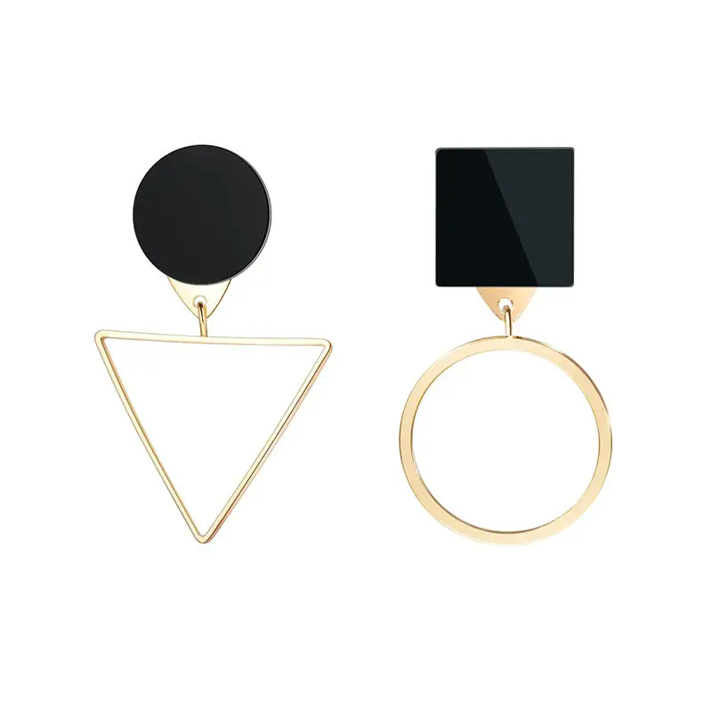 Acrylic Drop Stud Earrings Triangle/Circle Jewelry 23242S BTJE