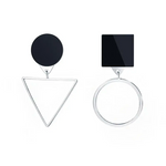 Load image into Gallery viewer, Acrylic Drop Stud Earrings Triangle/Circle Jewelry 23242S BTJE
