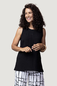 Solid Pieced Tunic Tank Top 30621