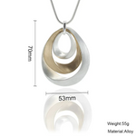 Load image into Gallery viewer, Two-Tone Loop Pendant Necklace Jewelry 231038 BTJE
