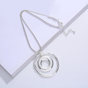 Two Circle Necklace Jewelry 231110 BTJE