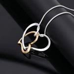 Load image into Gallery viewer, Double Hollow Open Heart Necklace Jewelry 231204 BTJE
