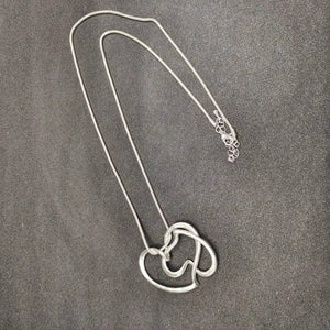 Double Hollow Open Heart Necklace Jewelry 231204 BTJE