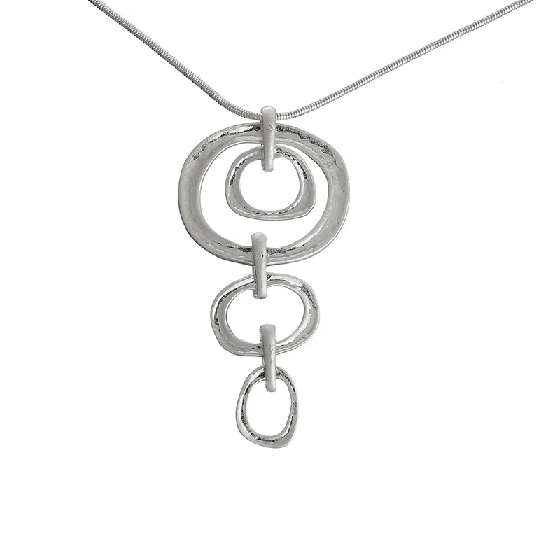 Multi Circle Necklace Jewelry 231260 BTJE