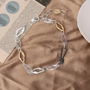 Irregular Acrylic Hoop Necklace Jewelry 231578 BTJE