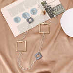 Load image into Gallery viewer, Geometric Square Necklace Jewelry 231607 BTJE
