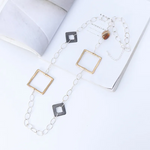 Load image into Gallery viewer, Geometric Square Necklace Jewelry 231607 BTJE
