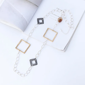 Geometric Square Necklace Jewelry 231607 BTJE